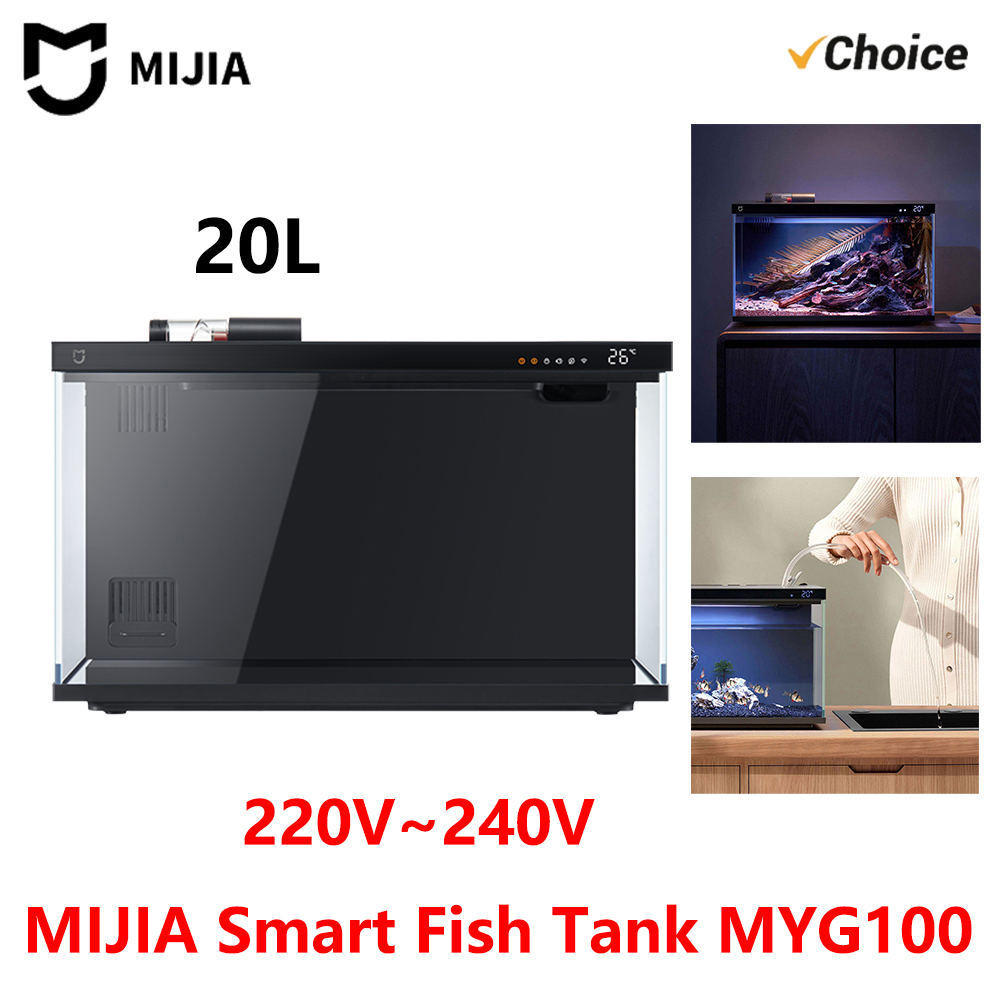 Aquarium Fish Food - 新しいMIJIAスマート水槽は、MIJIAアプリと連携し、モバイルで遠隔操作による給餌やスマート照明システムを備えた20L-CN水槽です。