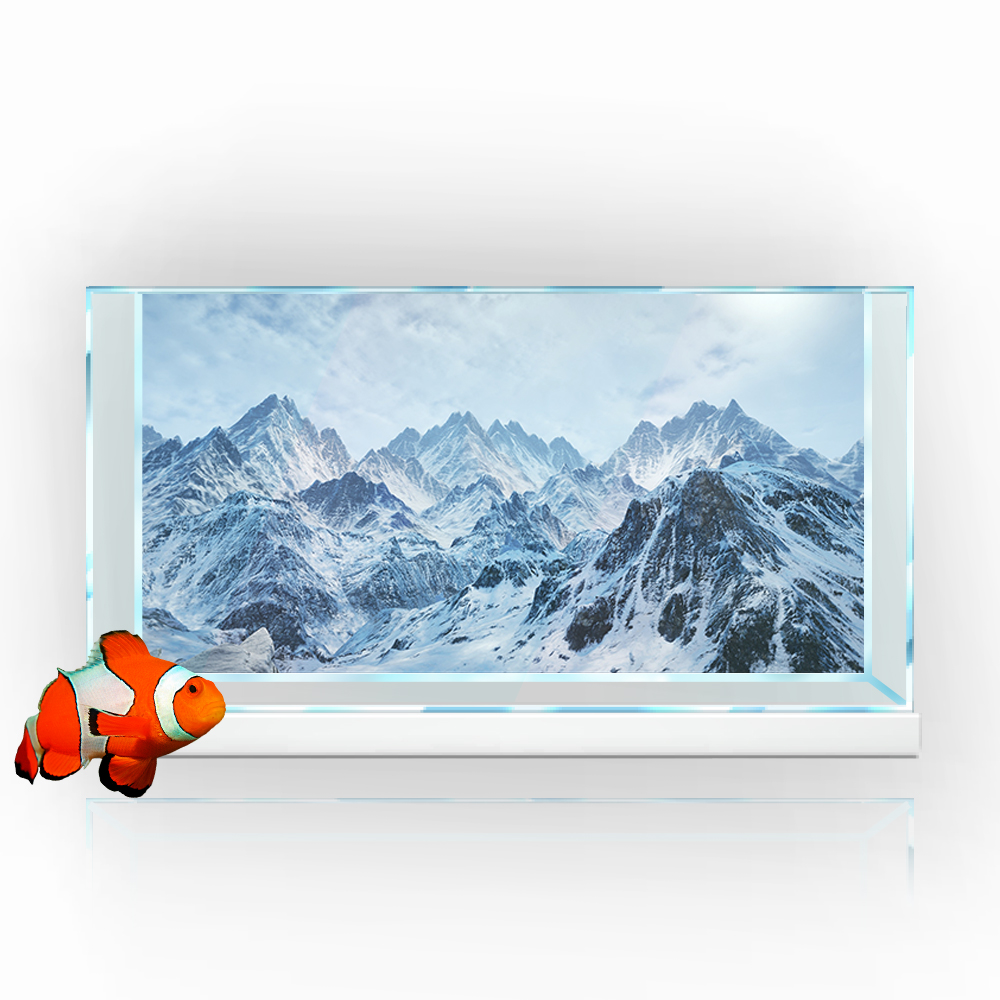 Aquarium Fish Poster - 3D PVC装飾ステッカー,コールドスノーマウンテン画像壁紙,水槽の背景,装飾,手作りのポスター
