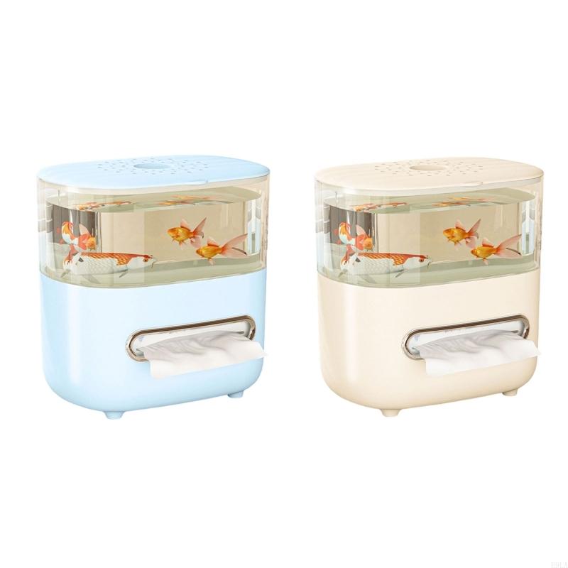 Aquarium Fish Japan - 2025 新しいクリエイティブ 2 in 1 水槽ティッシュボックスデザイン水族館機能付き家の装飾用多機能使用簡単な掃除