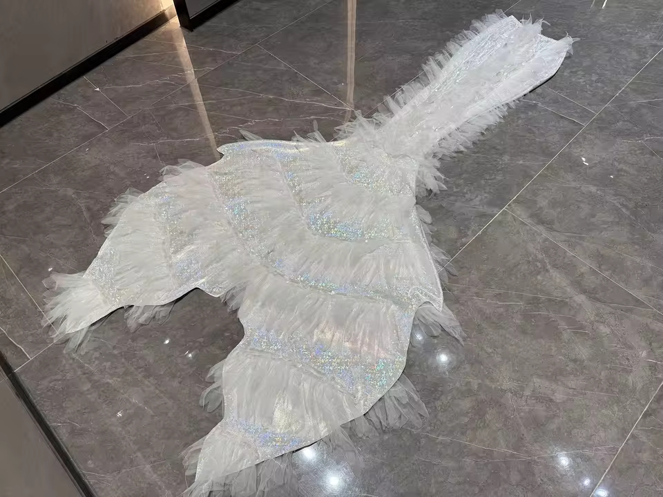 Aquarium Fish Angel - オリジナルエンジェルホットスタンプマーメイドテールフィッシュスキンアクアリウム撮影パフォーマンスドレス水着カスタマイズ可能なサイズ