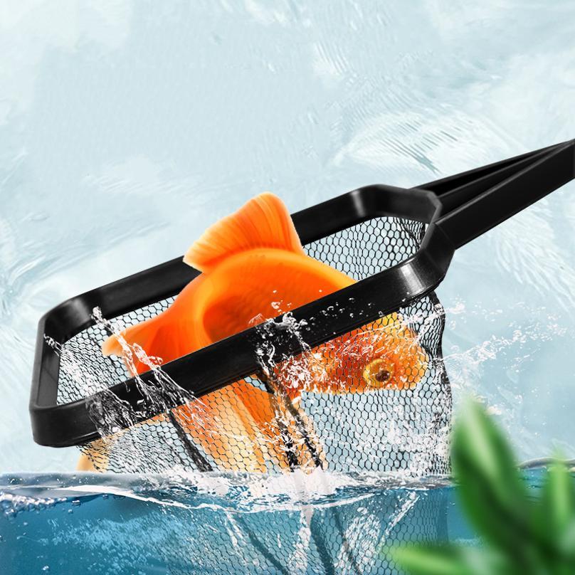Aquarium Fish Big - 魚釣り用プラスチック伸縮ネットコピー釣り網大型水槽装飾用ロングロッドネット