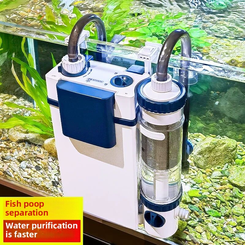 Aquarium Fish Waste Collector - SUNSUN 新型水槽フィルター YBF-500 酸素濾過一体型機浄水ポンプ 壁掛け魚トイレ