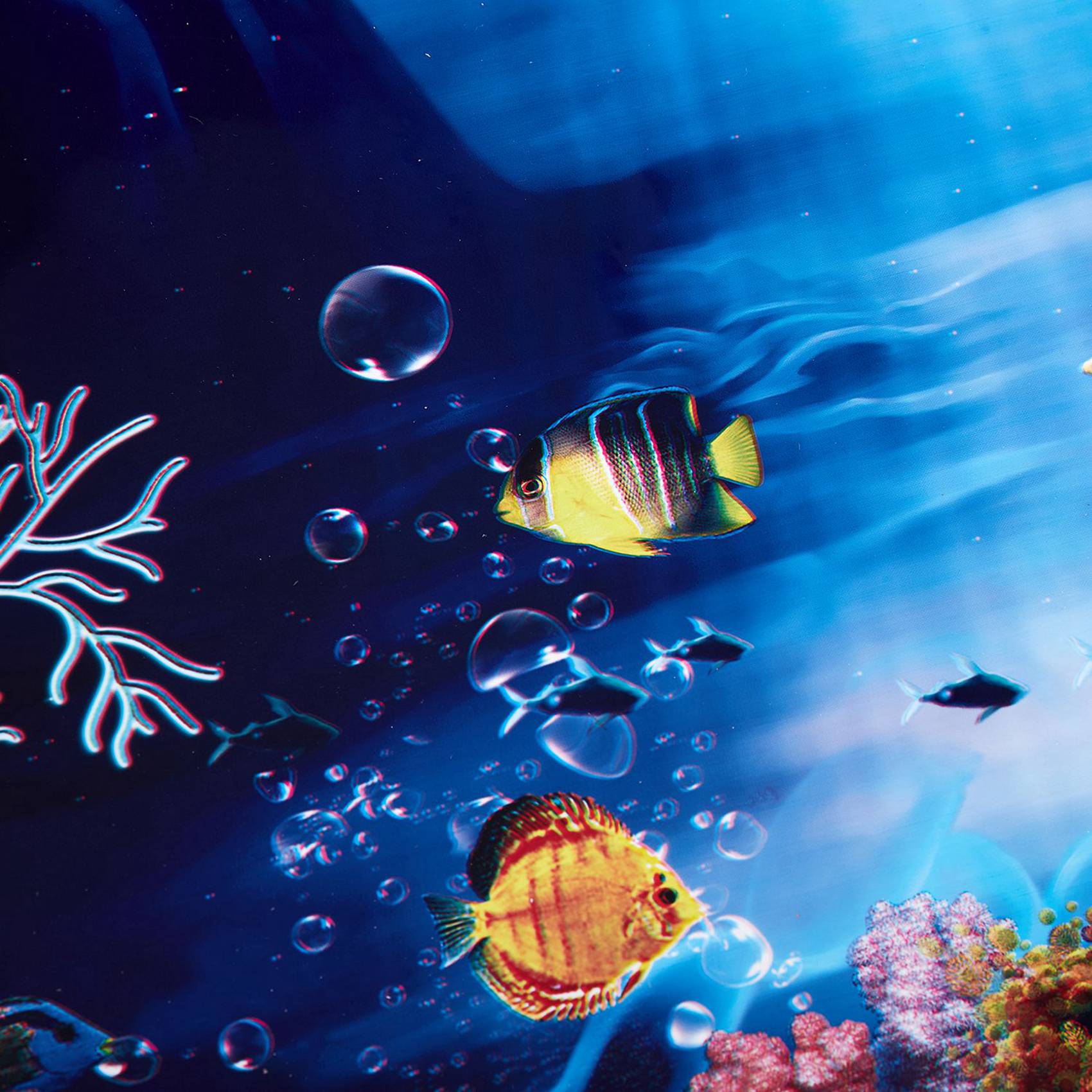 Aquarium Fish Poster - 2X ブルーフレッシュシー背景水族館海洋風景ポスター水槽背景-AT36