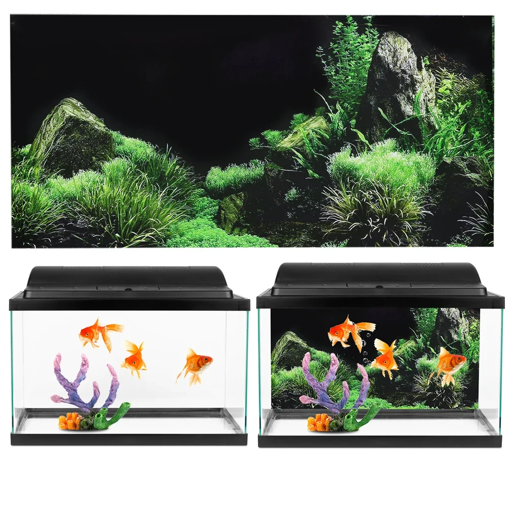 3D水族館のポスター,水槽の背景アクセサリー,海の植物,ポス - Aquarium Fish Poster のレビューと価格