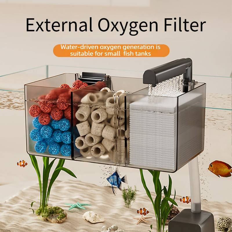 小型水槽用フィルターボックス 静音水循環システム 乾湿分離フ - Aquarium Fish Waste Collector のレビューと価格