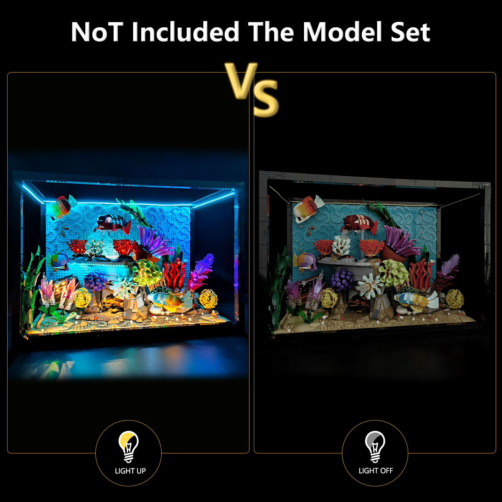 LYBMTWF LED 照明キットはレゴ 10366 熱帯水 - Aquarium Fish Lamp のレビューと価格