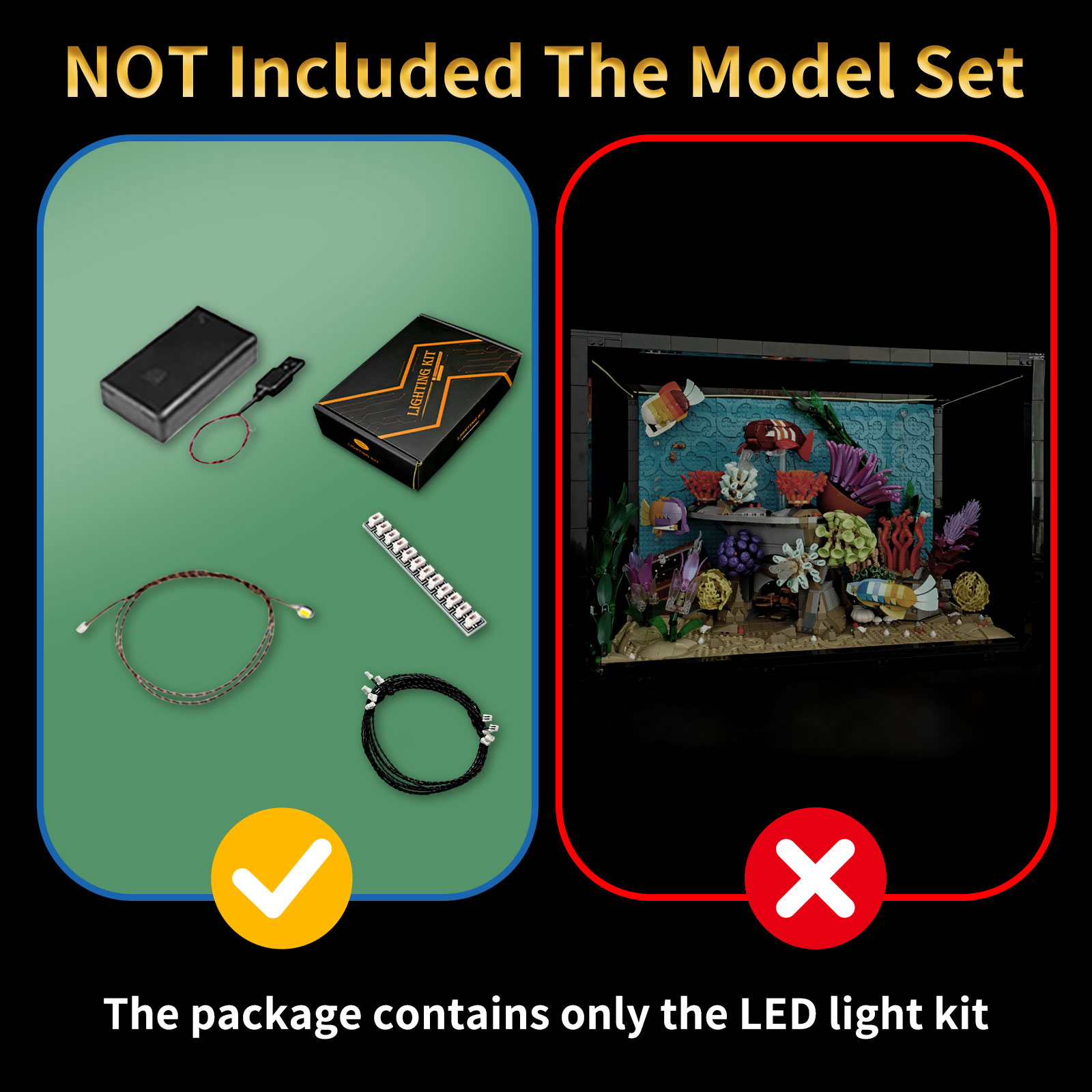 LYBMTWF LED 照明キットはレゴ 10366 熱帯水 - Aquarium Fish Lamp のレビューと価格