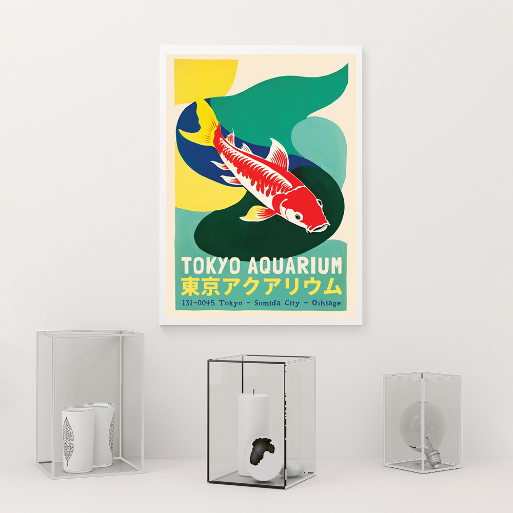 現代東京水族館展示ポスター和風プリントキャンバス絵画壁アート - Aquarium Fish Poster のレビューと価格