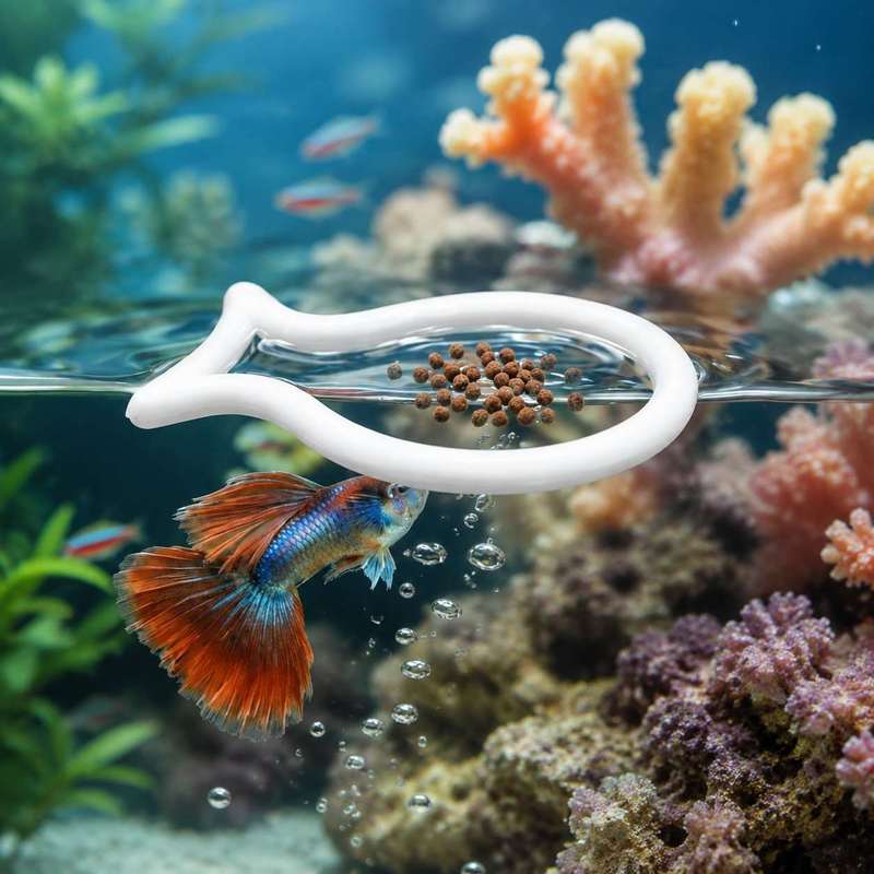 魚の形をした浮遊式餌リング 水槽用魚の餌濃縮サークル 魚タン - Aquarium Fish Food のレビューと価格