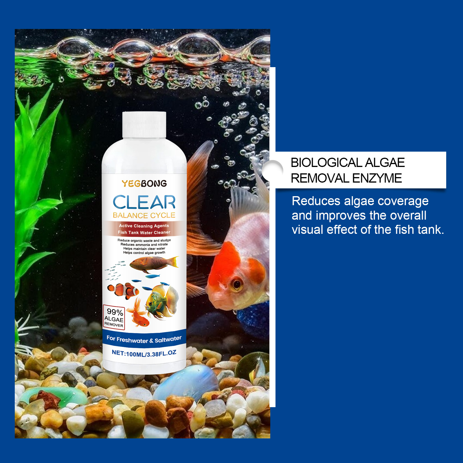 水族館の水精製器 100 ミリリットル淡水海水水槽クリーナー - Aquarium Fish Waste Collector のレビューと価格