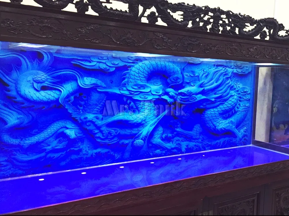 カスタムサイズの水族館の背景ポスター,両面pvcドラゴン,青 - Aquarium Fish Poster のレビューと価格