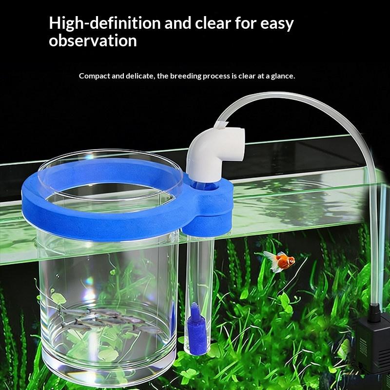 透明アクリル製魚繁殖ボックス、水ポンプ付きフローティング孵化 - Aquarium Fish Food のレビューと価格