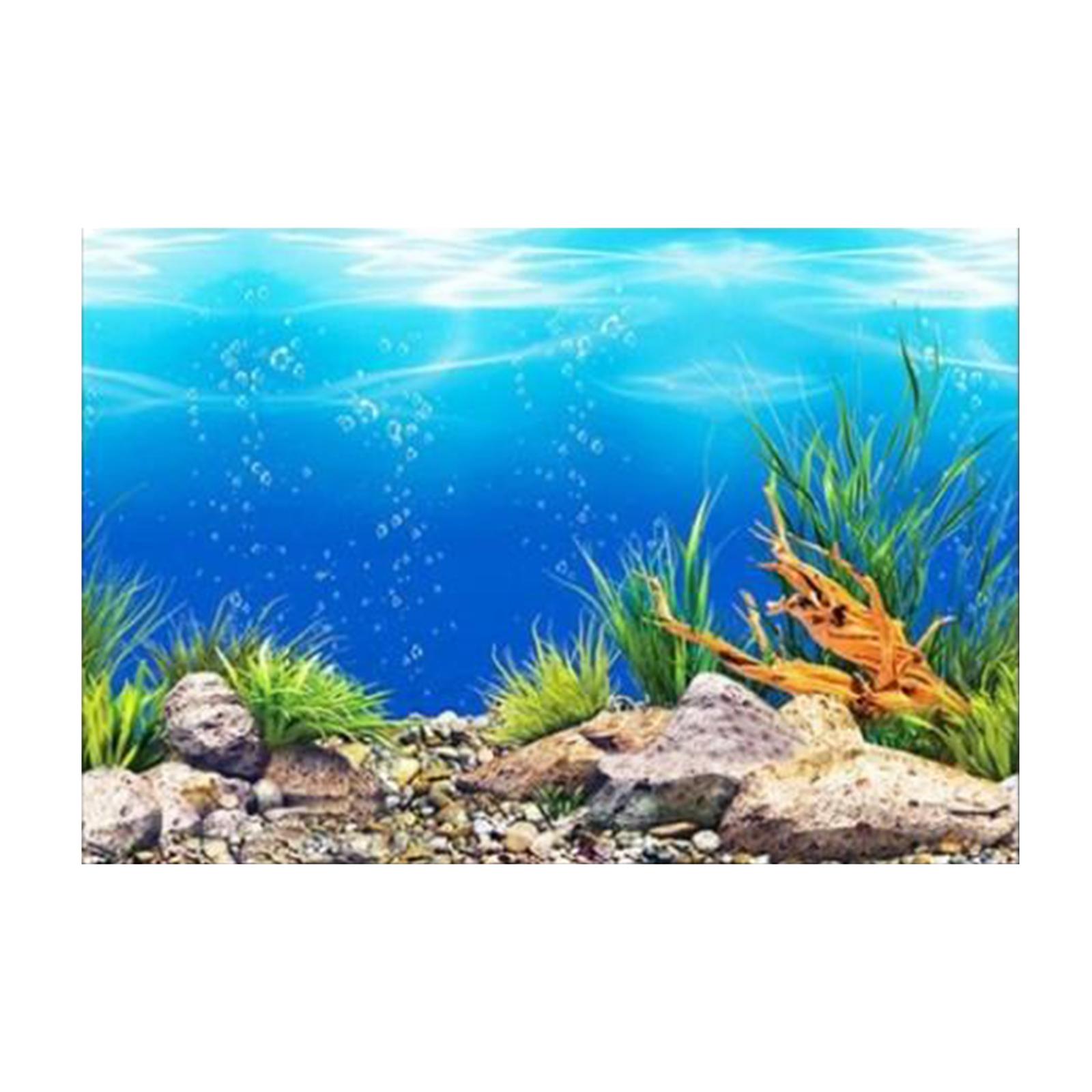 3D効果のある水槽背景ポスター、魚タンクの背景デコレーション - Aquarium Fish Poster のレビューと価格