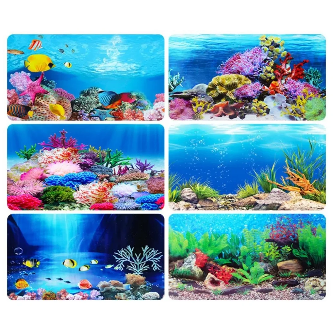 3D水族館の背景ステッカー,水槽の装飾,海洋植物,両面風景, - Aquarium Fish Poster のレビューと価格