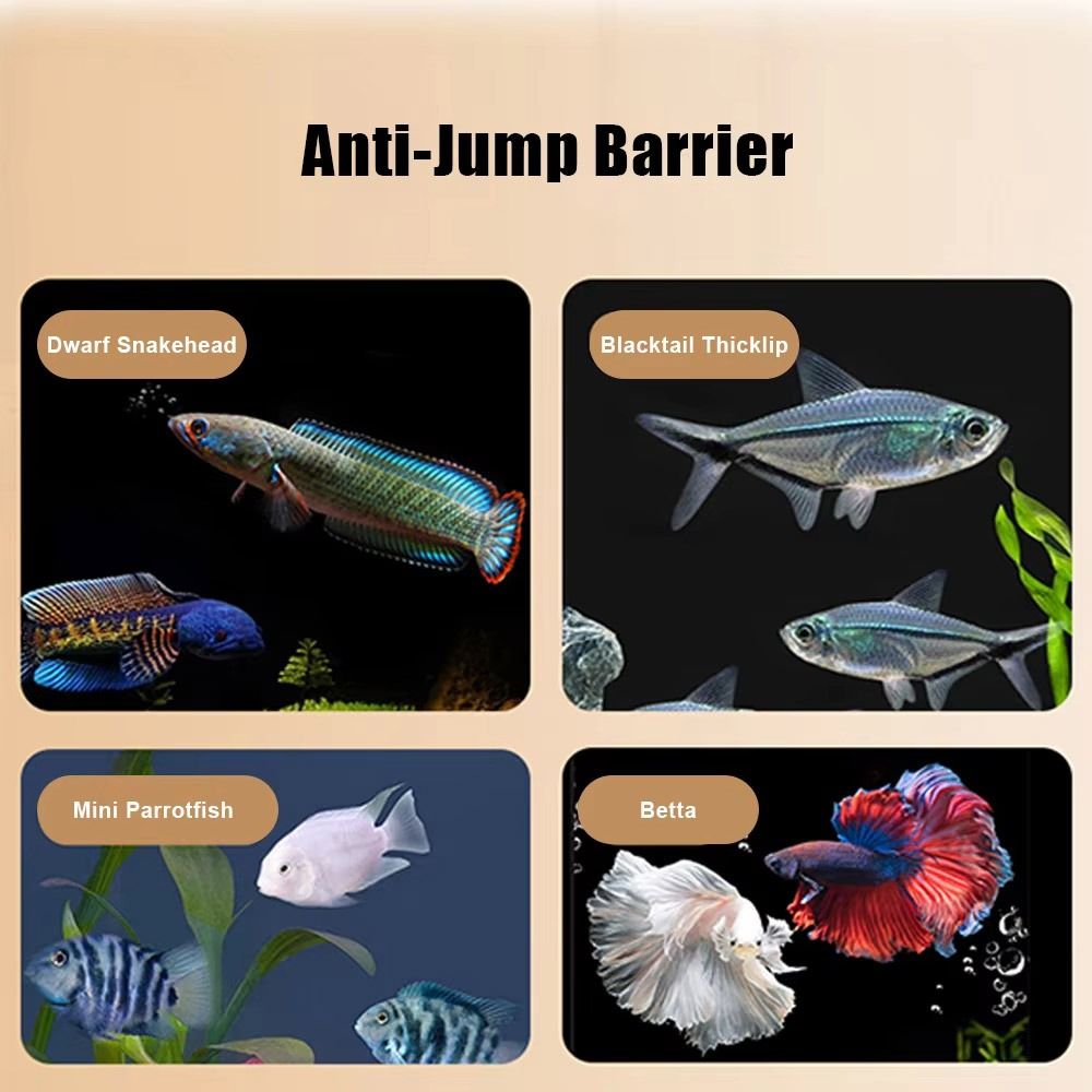 耐久性のある磁気水槽蓋カバー DIY 簡単設置水族館アンチジ - Aquarium Fish Net のレビューと価格