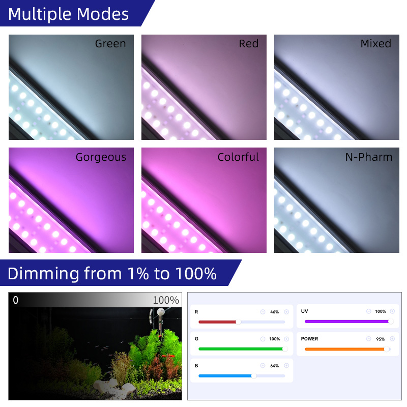 フルスペクトルLED水槽ライト 植物・魚タンク用 チヒロス  - Aquarium Fish Lamp のレビューと価格