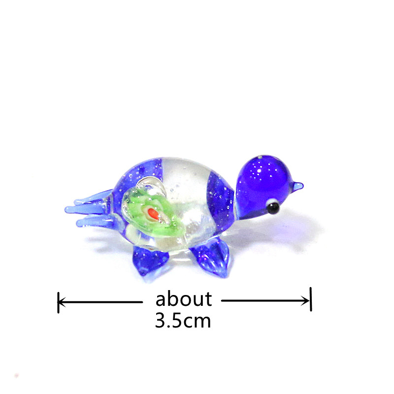手作りミニガラスカメフィギュア 可愛い微小海洋動物スタチュー - Aquarium Fish Japan のレビューと価格