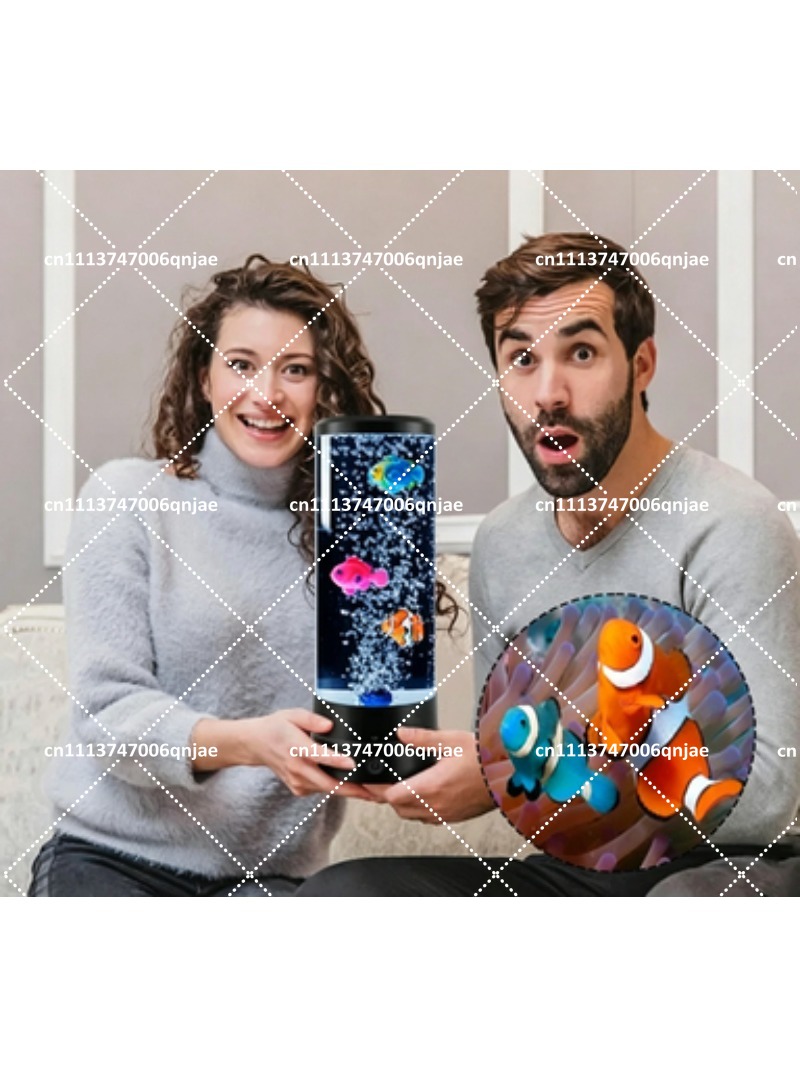 シミュレーションLED電子魚タンク水槽、色が変わるバブルフィ - Aquarium Fish Lamp のレビューと価格