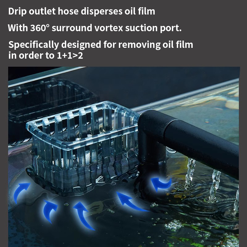 3 ワット水族館表面オイルスキマーフィルターミニミュート自動 - Aquarium Fish Waste Collector のレビューと価格