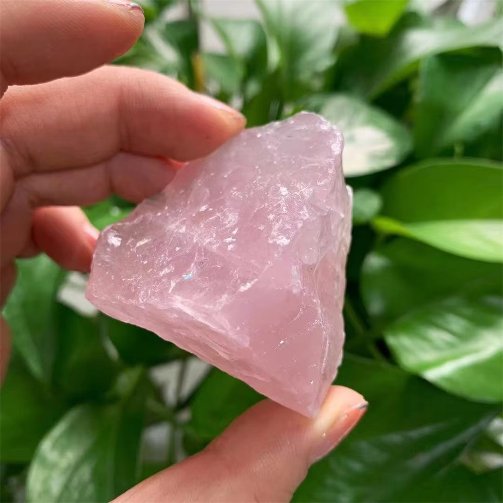 レイキ-生の水晶石の鉱物標本,純粋な天然ピンクのローズクォー - Aquarium Fish Big のレビューと価格