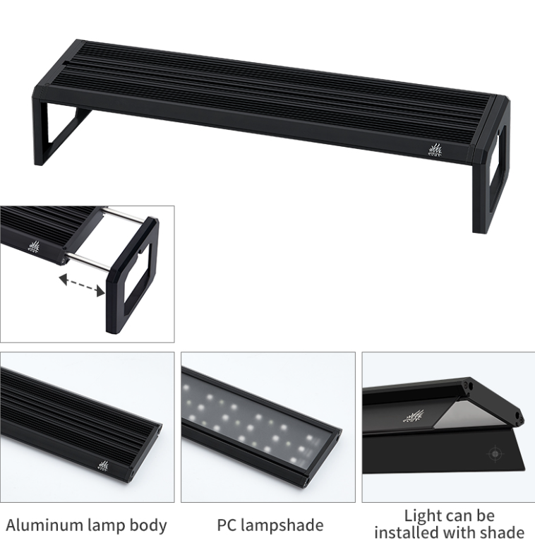 ウィークアクアMシリーズRGB UV LED水槽ライト、調整 - Aquarium Fish Lamp のレビューと価格