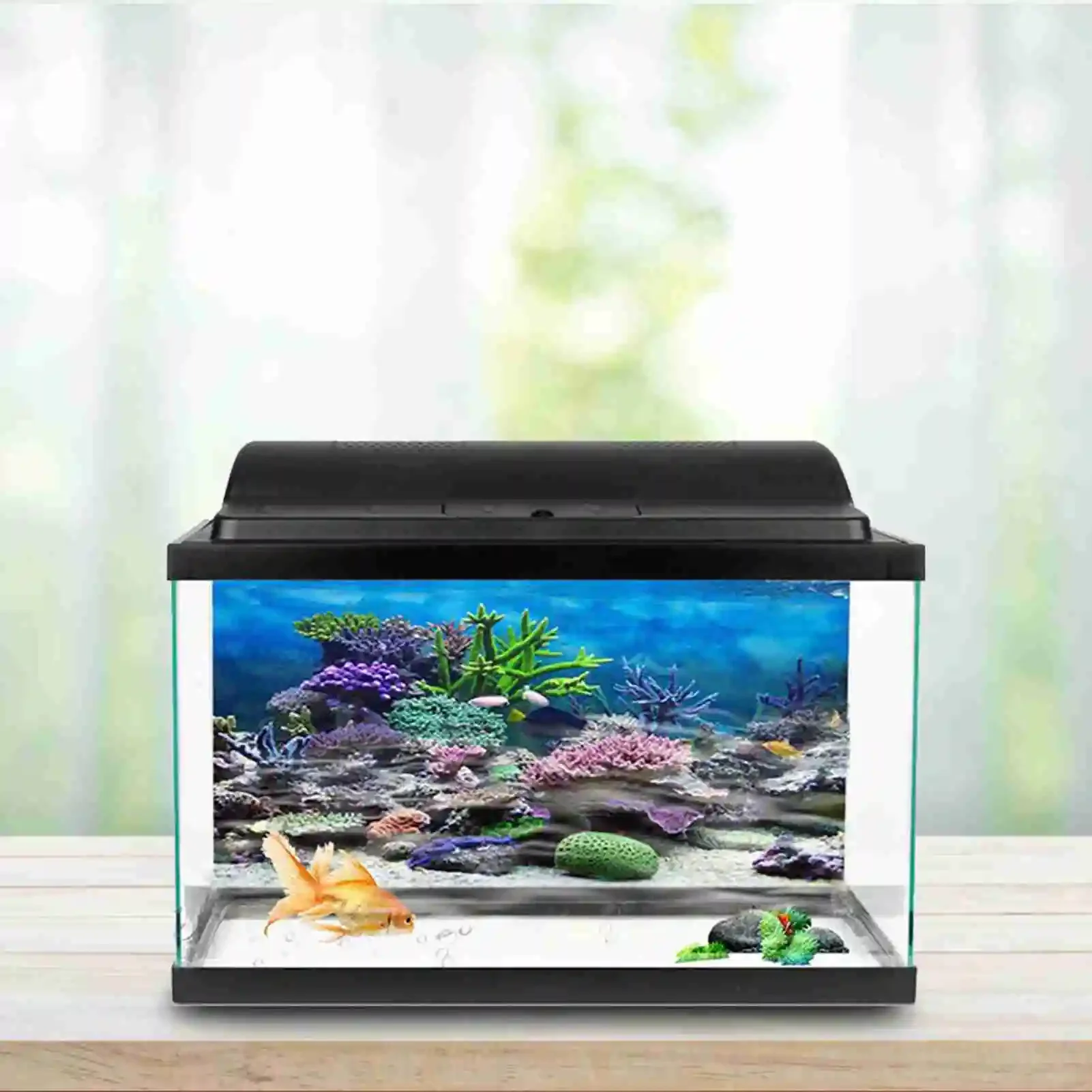 熱帯雨林の壁紙,水族館の背景,PVC装飾,3D風景HDポスタ - Aquarium Fish Poster のレビューと価格