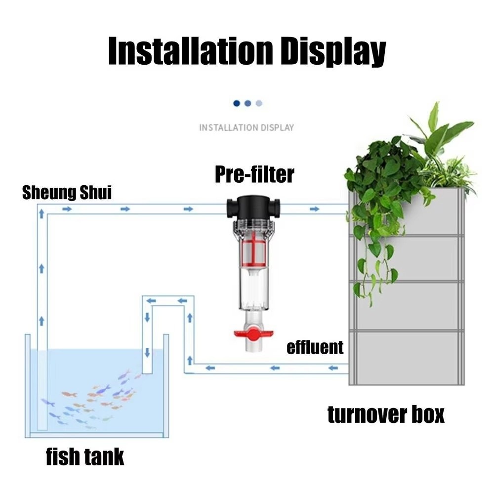1/2 3/4 メスネジ水槽糞便分離器ステンレス鋼フィルター - Aquarium Fish Waste Collector のレビューと価格