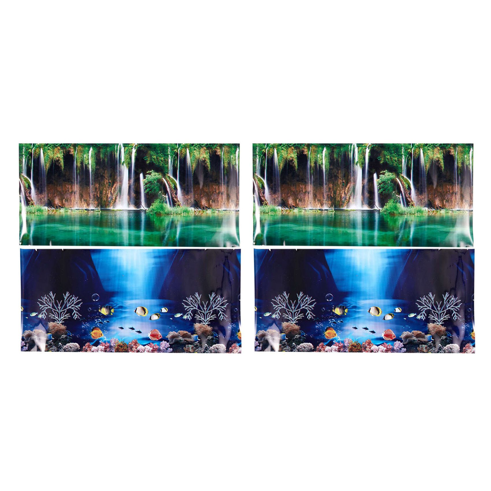 2X ブルーフレッシュシー背景水族館海洋風景ポスター水槽背景 - Aquarium Fish Poster のレビューと価格